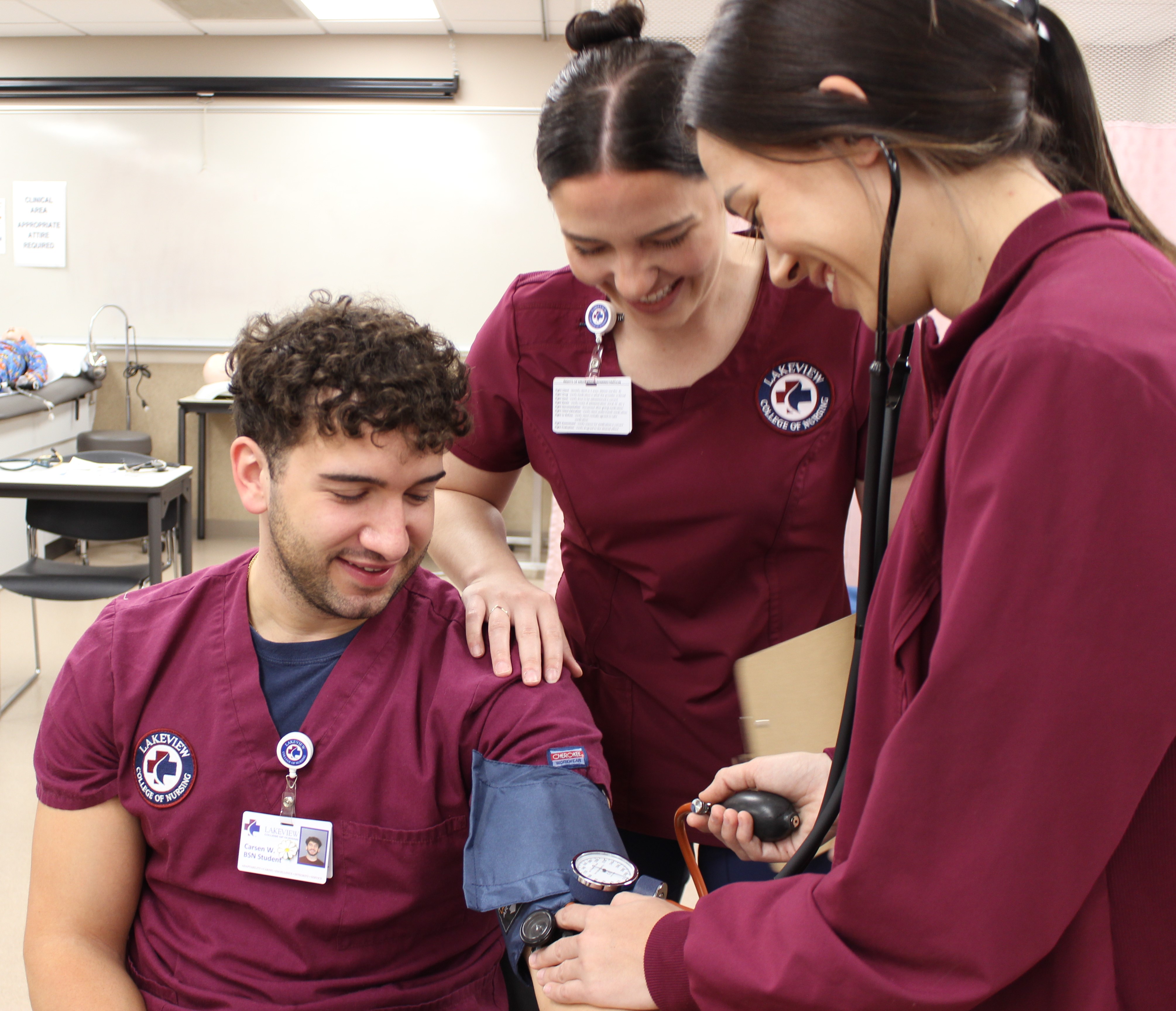 Nursing Students Taking Blood Pressure